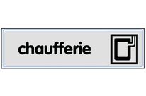 Plaquette Chaufferie - Plexiglas argent 170x45mm - 4320243