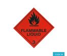 Etiquettes classe 3 liquide inflammable (100 mm x 100 mm) - CODE 34