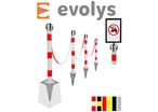 Kit 4 Poteaux de Balisage Métal EVOLYS à Sceller avec Chaîne Plastique ou Métal