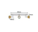 Plafonnier 3 Spots Orientables OR pour Ampoule GU10 - Noir