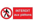 SIGNAUX D'INTERDICTION - Signal INTERDIT AUX PIETONS