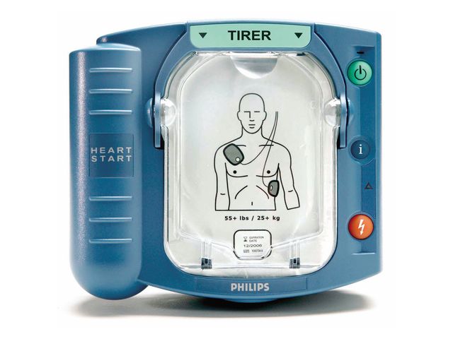 Défibrillateur externe avec mallette plate| DAE Heartstart HS1 réf M5066A avec option C02
