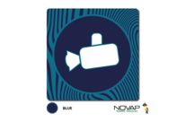 Plaquette Vidéo Protection - Design Bleu 90x90mm - 4340128
