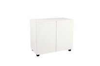 Caisson de laboratoire - Meuble blanc 2 portes - 83.5cm largeur - 72cm hauteur - 25kg charge max - Mélaminé/Métal - Montage facile