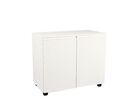 Caisson de laboratoire - Meuble blanc 2 portes - 83.5cm largeur - 72cm hauteur - 25kg charge max - Mélaminé/Métal - Montage facile