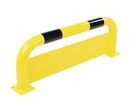Manutan Expert - Barrière de protection avec plaque 750mm - Acier Noir/jaune - Intérieur/Extérieur - À sceller