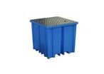 Bac de rétention 1150 L -  double passage de fourches