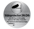 Plaquette de porte surveillance vidéo - Aluminium brosse Ø75mm - 4383309