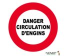 Panneau Danger circulation d'engins - Novap