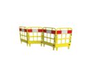 Barrière de protection polyéthylène 4 portes jaune 