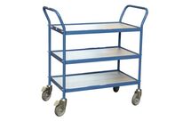 Chariot À Plateaux Bois 150 Kg - 3 Plateaux - Roues Caoutchouc