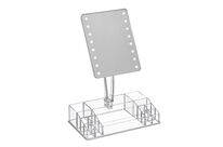 Miroir LED pivotant avec rangement bijoux Rectangle - Blanc