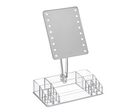 Miroir LED pivotant avec rangement bijoux Rectangle - Blanc