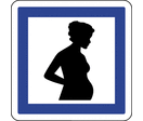 Panneau de signalisation femme enceinte
