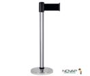 Poteau alu chromé à sangle Noir 3m x 100mm - 2700061