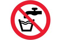 Panneau Interdit de boire l&amp;#039;eau - Rigide Ø300mm - 4061467