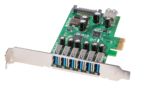 Carte USB 3.0 6+1 ports, PCIe