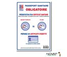 Panneau Pass sanitaire obligatoire - Rigide A4 - 4600369