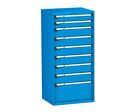 Armoire métallique 9 tiroirs Novalp S Bleu Ral 5012