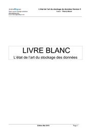 Catalogue Livres blancs : L’état de l’art du stockage des données