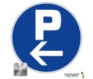 Panneau Parking à gauche - Alu Ø450mm - 4011851