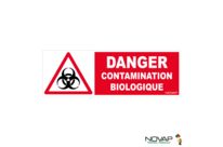 Panneau Danger contamination biologique - 450x150mm - 4064451