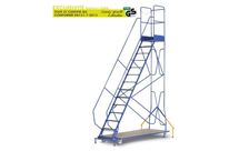 Escabeaux industriels roulants de 5 à 12 marches  | SBESRB12D1N