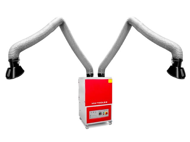 Aspirateur de fumée de soudage mobile 2600m³/h 2,2kW 3x400V 2 bras MW Tools LA2802