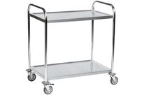 Kongamek - Chariot à plateaux inox aluminium - 2 tablettes 910x590mm - 100kg - 5 ans garantie