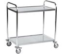 Kongamek - Chariot à plateaux inox aluminium - 2 tablettes 910x590mm - 100kg - 5 ans garantie