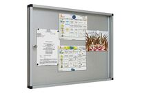 Ulmann - Vitrine Murale Extérieure Basic Gris 95x110cm - 15 Feuilles Magnétique - Éco-responsable