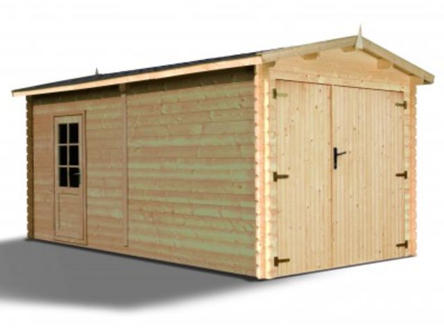 Garage emboite, sapin brut, ep 28MM : ID2139