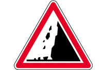 Panneau danger chute de pierres A19