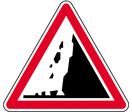 Panneau danger chute de pierres A19