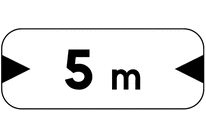 Panonceau véhicule largeur maxi M4u