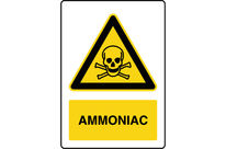 Panneau de danger vertical ammoniac 