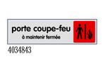 Plaquette de porte Porte coupe-feu a maintenir fermée - Plexiglas couleur 170x45mm - 4034843