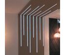 Lot de 2 Panneaux Acoustiques Bois 240x60x2,2cm - Finition Noyer avec Fond Noir