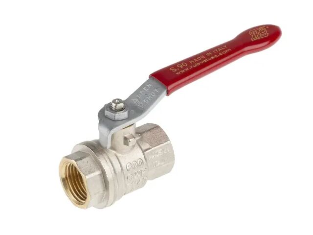 Contrôle de débit des fluides | Vanne à boisseau sphérique 2 voies en laiton RS PRO 1/2"