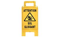 Novap - Chevalet Signalisation Danger Sol Glissant Jaune/Noir - Hauteur 600mm - Polypropylène - Intérieur/Extérieur