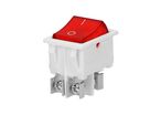 Interrupteur On-Off 10A 250V Lumière Rouge - Blanc