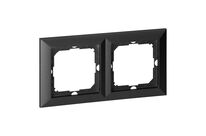 Plaque de Finition Deux Emplacements - Noir