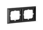Plaque de Finition Deux Emplacements - Noir