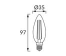 Ampoule LED E14 C35 4W Filament - Blanc Chaud 2300K - 3500K