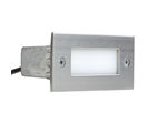 Encastre Mural LED 230V 9 led x 0,8W 4000k 27lm Inox satiné 70x70 ext