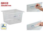 GN1/2 - PROFONDEUR 200 MM (HACCP) / SANS BPA - LABEL IML - SANS COUVERCLE