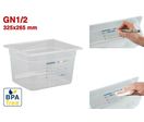 GN1/2 - PROFONDEUR 200 MM (HACCP) / SANS BPA - LABEL IML - SANS COUVERCLE