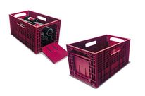 WEINBOX - CAISSE A VIN PLIABLE - ROUGE / POUR 12 BTLS 0.75 L