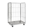 Roll-conteneur Acier 3 Côtés Grillagés - Force 400 Kg