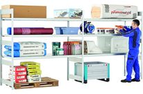 Rayonnage à tablettes grande largeur